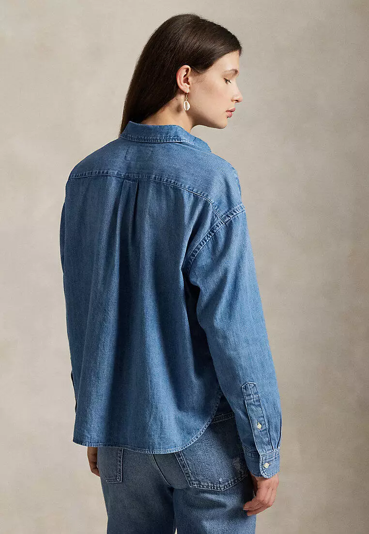 Buy Polo Ralph Lauren Cropped Boxy Denim Shirt 2026 Online | ZALORA