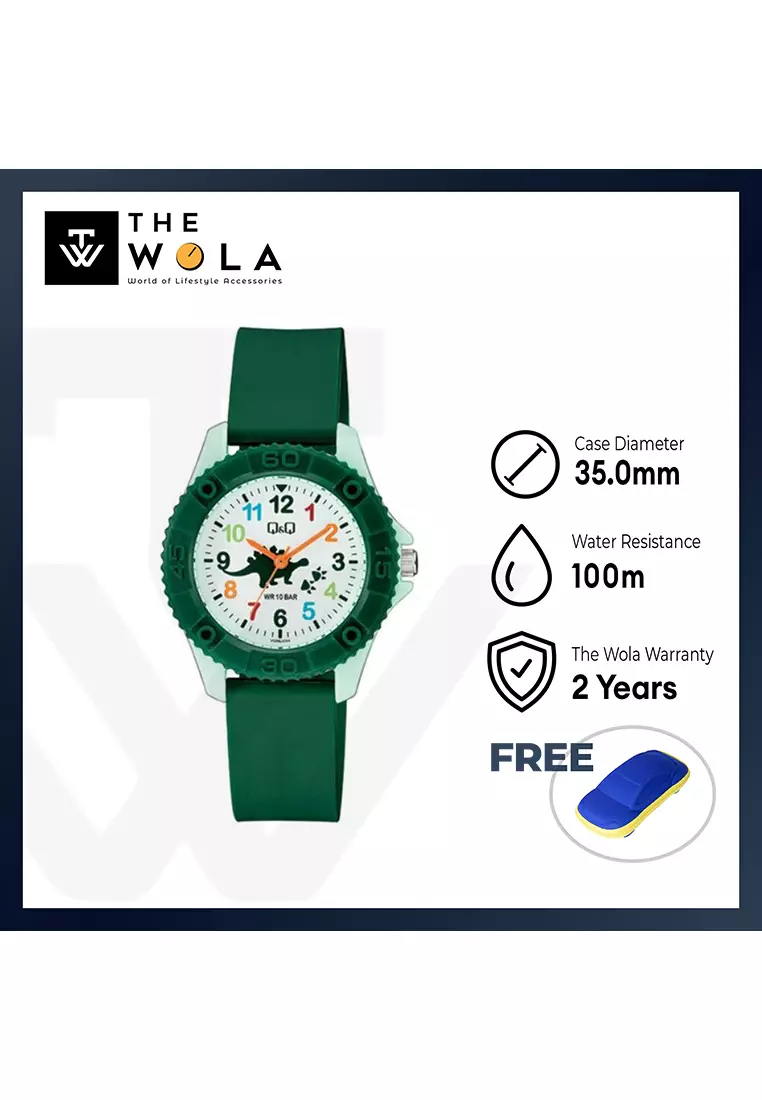 Watch by Citizen VQ96J024Y Kids Analog Watch with Green Rubber Strap