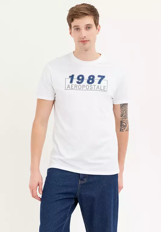 Men's Aero White 1987 Applique Tee