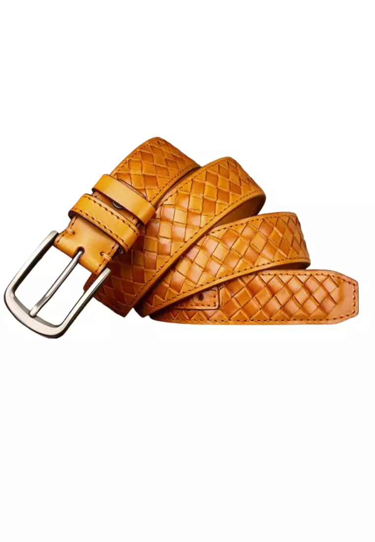 Vintage Woven Cowhide Belt
