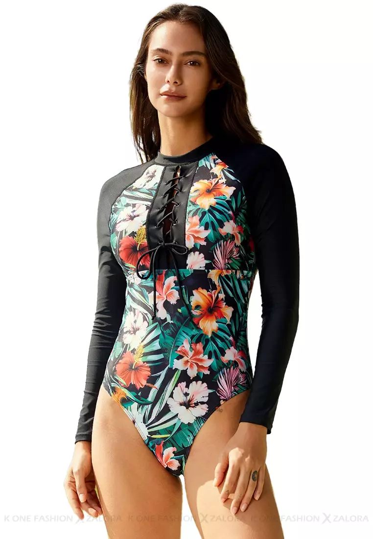 Buy Its Me ️Fashionable Long-Sleeved One-Piece Bikini Swimsuit