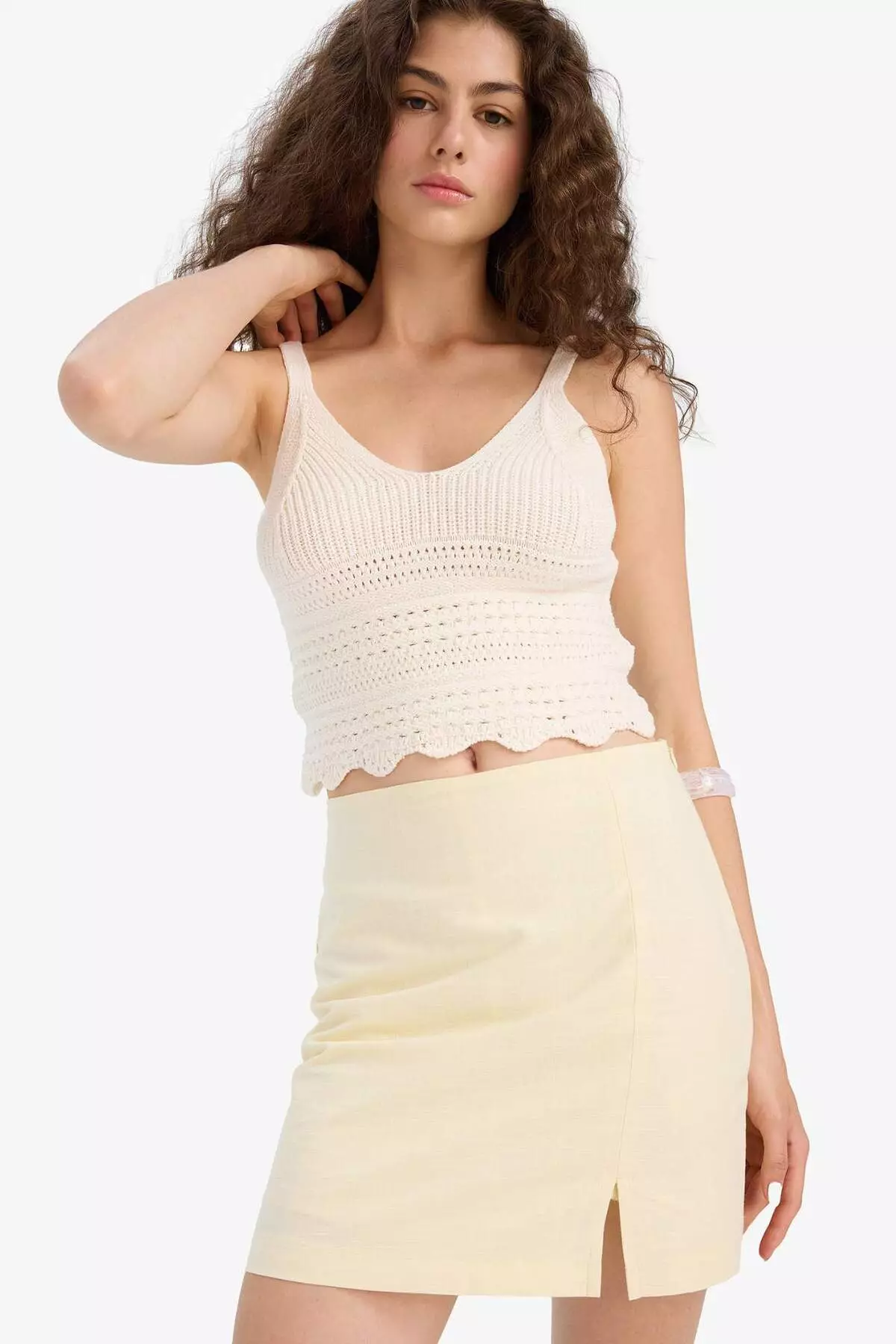 Slim Fit Slim Fit V-Neck Knitted Knitwear Undershirt A8433Ax25Sm