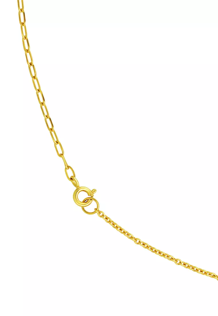 TOMEI Infinity Tie Necklace, Yellow Gold 916