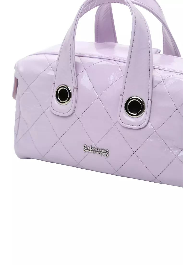 Chain Top Handle Tool Box Bag - Distressed Lilac Purple