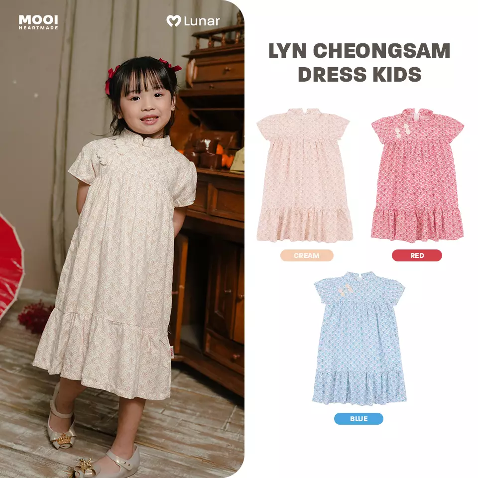 Mooi Dress Anak Perempuan Lunar Collection Lyn Cheongsam Dress - Red