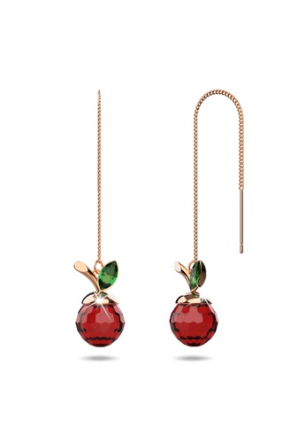 Krystal Couture gold KRYSTAL COUTURE Rose Gold Plated Sweet Cherry Zircons Threader Earrings EC8F4AC7020B0BGS_1