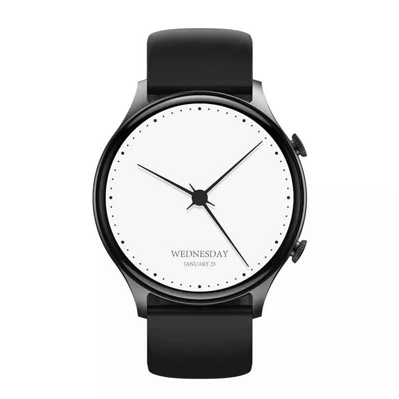 Jam Tangan Unisex Olike FW2 Smartwatch Digital Dial Black Rubber Strap