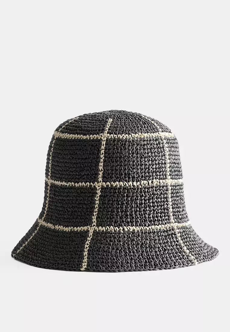 Woven Straw Bucket Hat