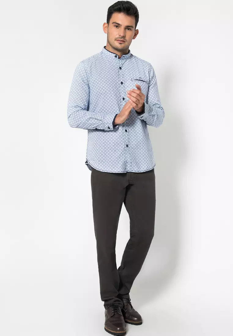 LGS  - Kemeja Lengan Panjang- Kemeja Casual - Slim Fit - Biru Muda - JSH.392.S932F.741.C