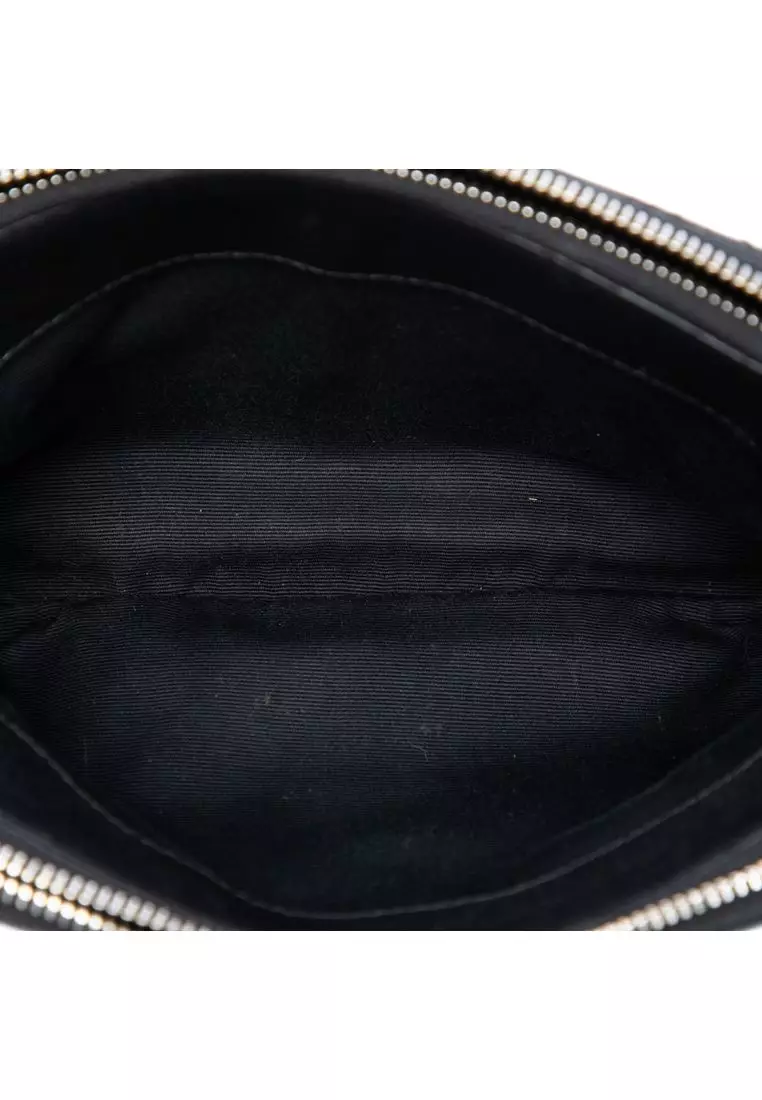 Pre-Loved Saint Laurent Mini Quilted Lambskin Becky Double Zip Crossbody