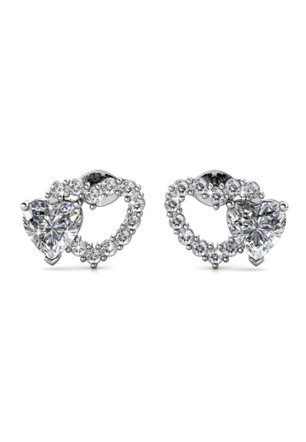 Her Jewellery silver Dear Love Earrings -  Made with premium grade crystals from Austria HE210AC0GLSNSG_1