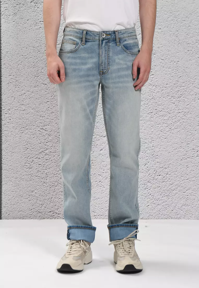 Buy Chevignon Mens Light Indigo Washed Coolmax Stretch Denim Jeans