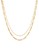 Elli Germany gold Perhiasan Wanita Perak Asli - Silver Kalung Layer Chain Figaro Gold Plated B07BEAC23237A5GS_1