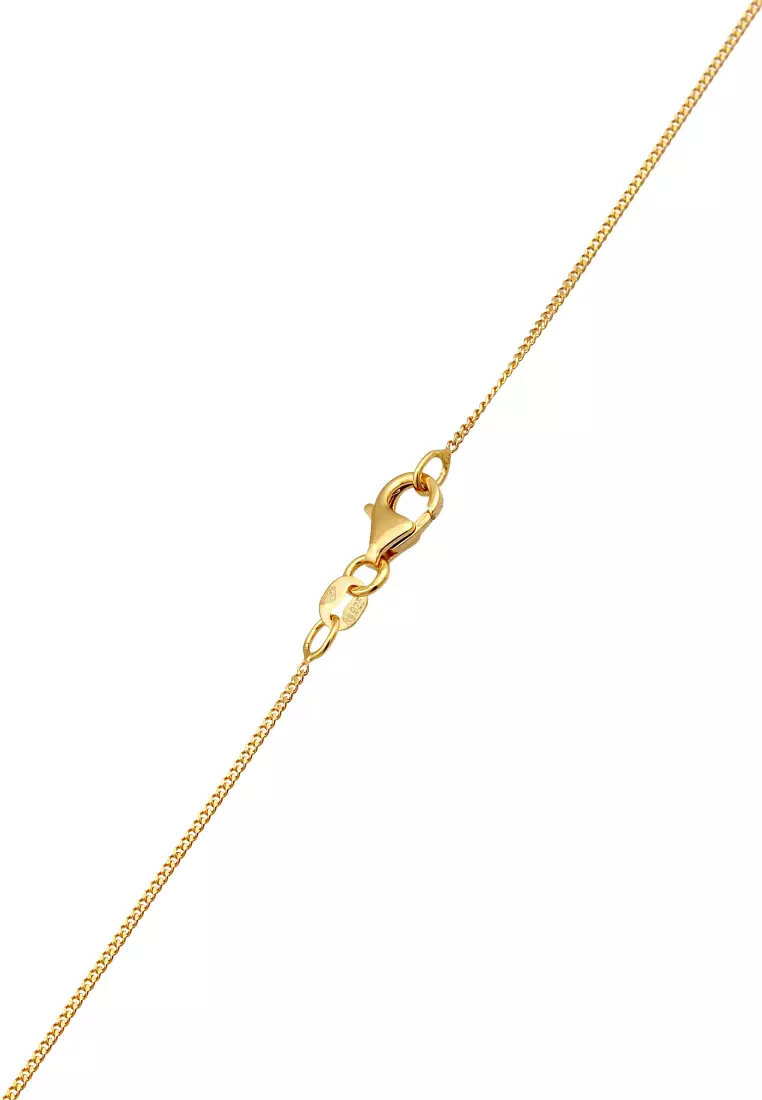 Necklace Cloverleaf Armouredchain Zirconia Gold Plated