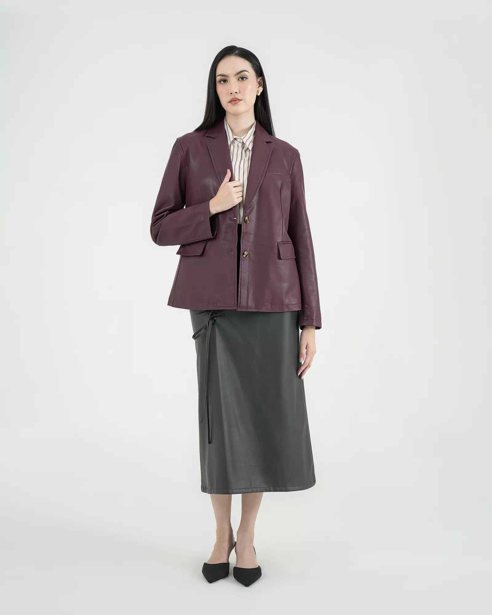 Geulis.id INDIRA JACKET - Wine