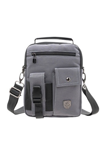 LancasterPolo grey Lancaster Polo Men's Sling Chest Shoulder Crossbody Bag Waterproof Hiking Daypack Small C6450ACCA329ABGS_1