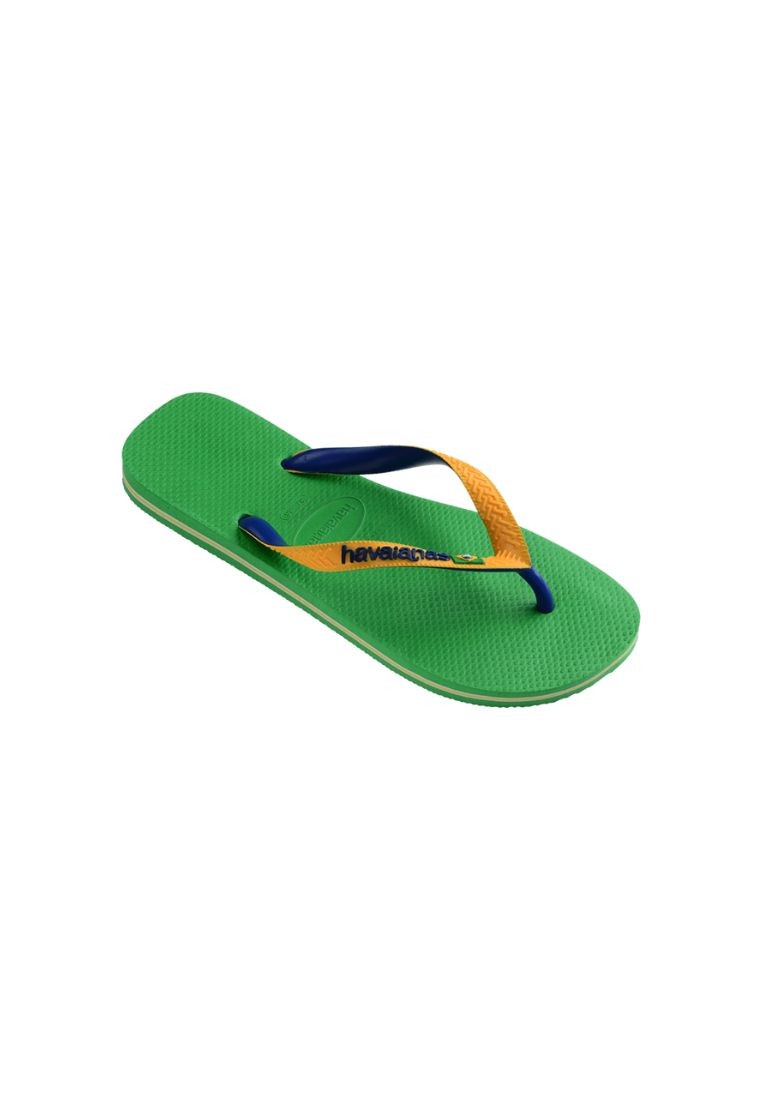 Unisex Brasil Mix Flip Flops - Leaf Green/Marine Blue