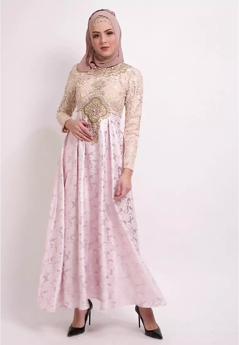 Bibiq Gamis Jacquard Brokat