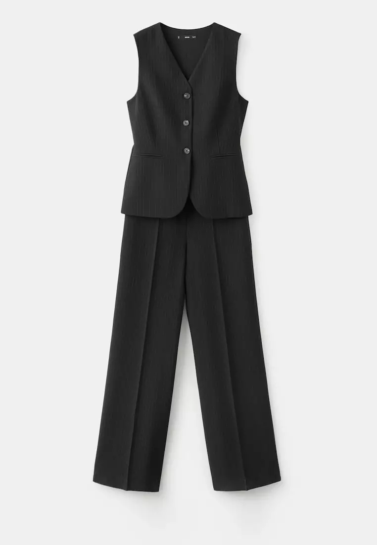 Buy Mango Pinstripe Suit-Style Jumpsuit 2026 Online | ZALORA