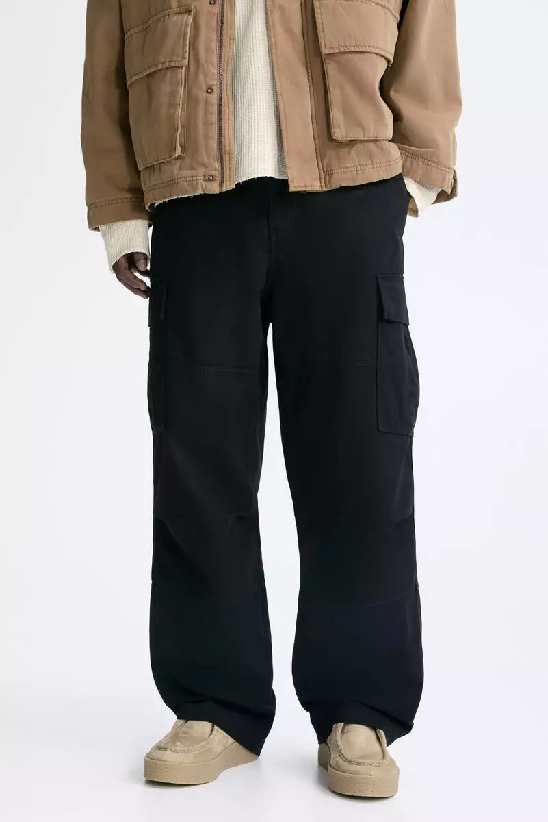 Relaxed Fit Cotton cargo trousers