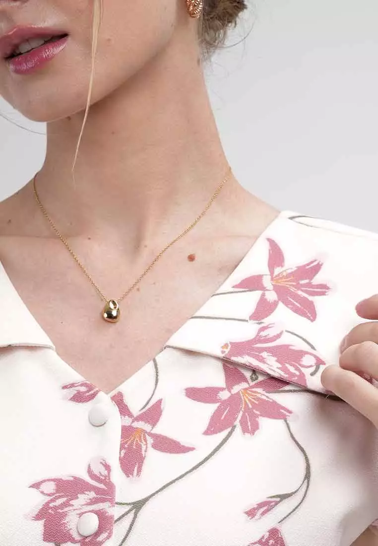 Zelina Vintage Floral Print A-Line Midi Dress