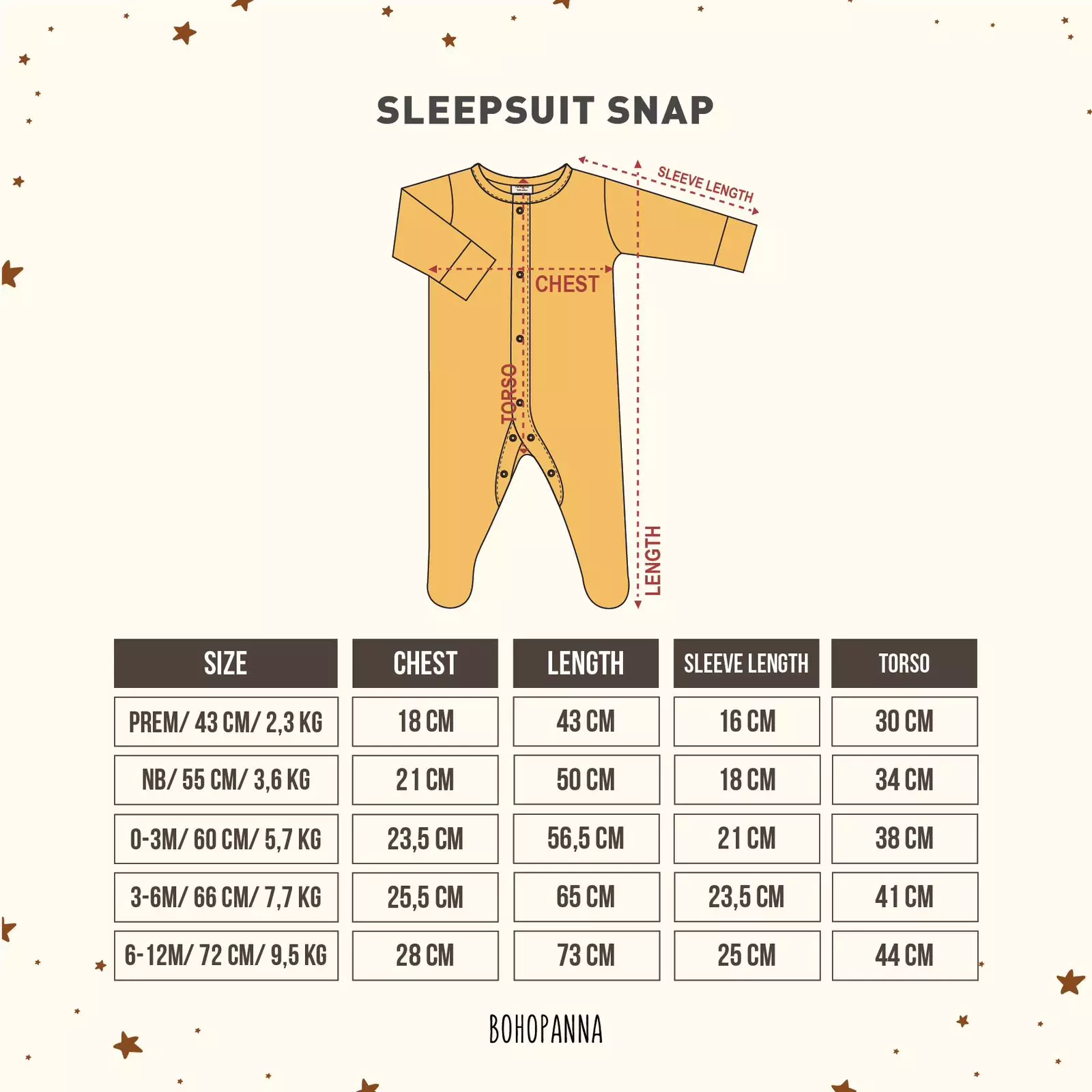 BOHOPANNA - SLEEPSUIT - BAJU TIDUR BAYI