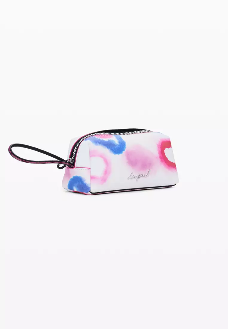 Medium elongated wallet with stitching