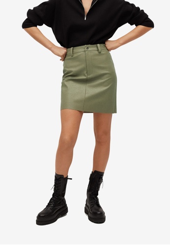 Mango green Skin Effect Mini Skirt 0AD19AA07AAFBFGS_1