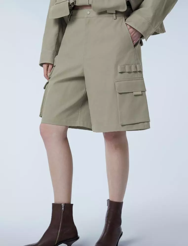 Simple Straight Mid-Length Pants