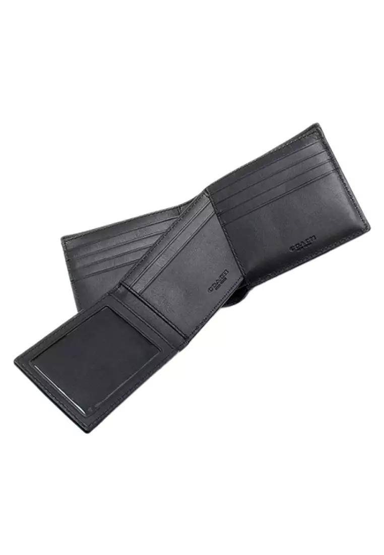 Buy COACH COACH COMPACT ID WALLET IN SIGNATURE CROSSGRAIN LEATHER