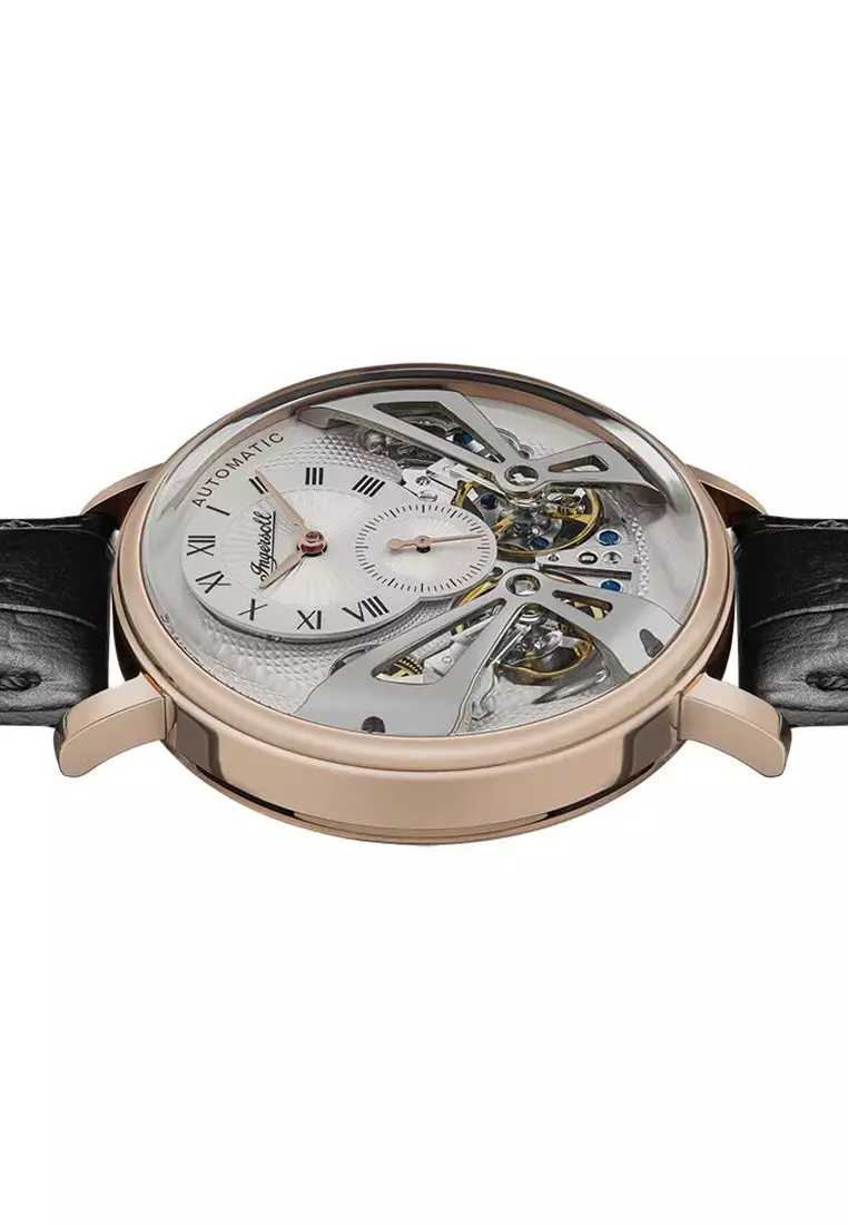 Ingersoll The Tennessee Black Leather Analog Automatic Watch For Men INI13101