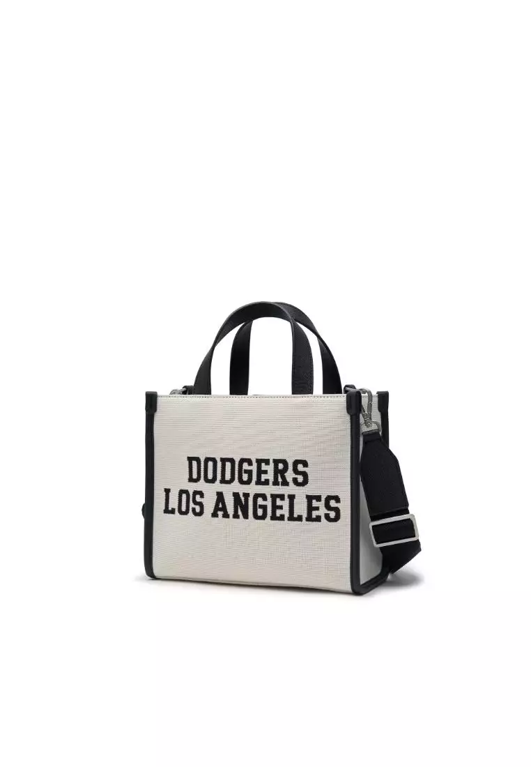 MLB VARSITY JACQUARD CANVAS SMALL TOTE BAG LOS ANGELES DODGERS