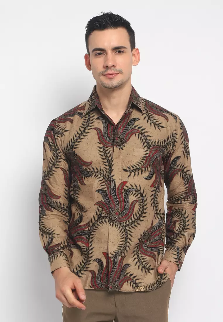 Jual ABIROY Kemeja Batik Pria Premium Slimfit Elegant Modern Lengan ...