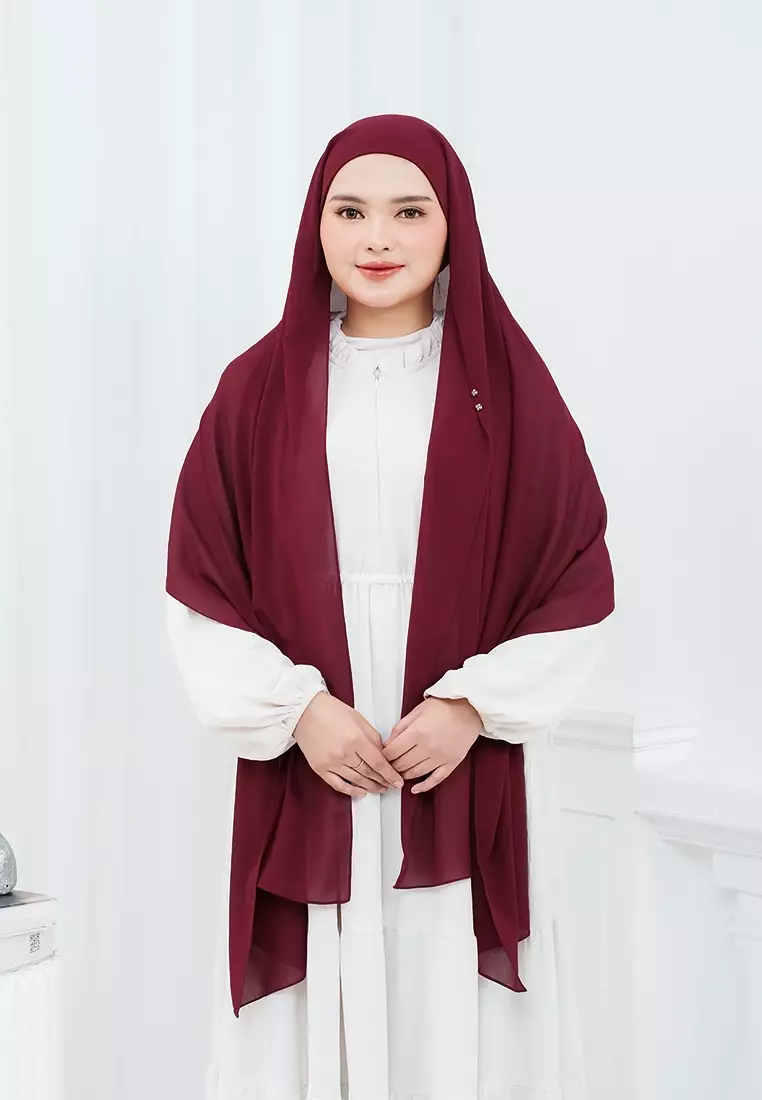 HIJAB INSTAN ELENA - DEEP MAROON