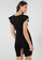 Ashley Collection black Frill Sleeves Bodycon Dress B545AAAC3E862CGS_3