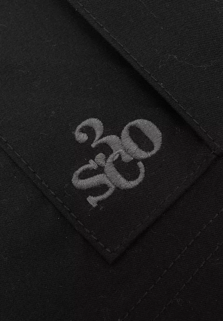 3Second Men's Short Cargo Pants Relaxed Fit Polyester Twill Flynn HP-010125