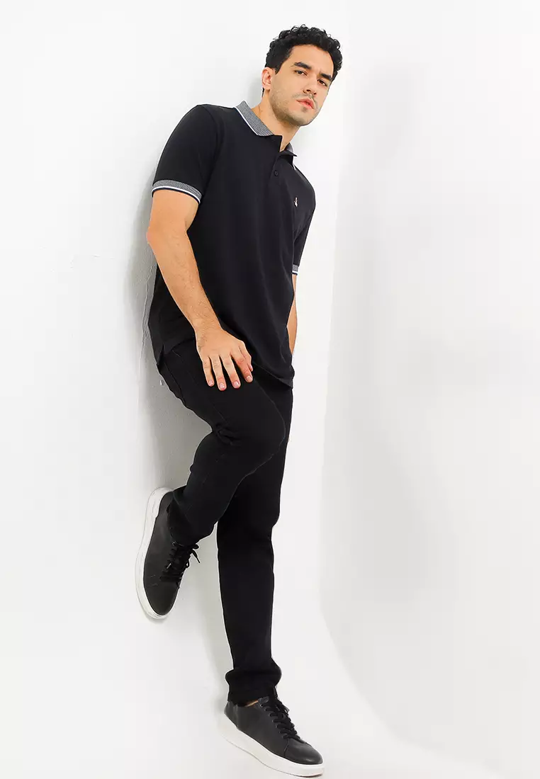 Mailer Stripe Flatknit Polo Shirt