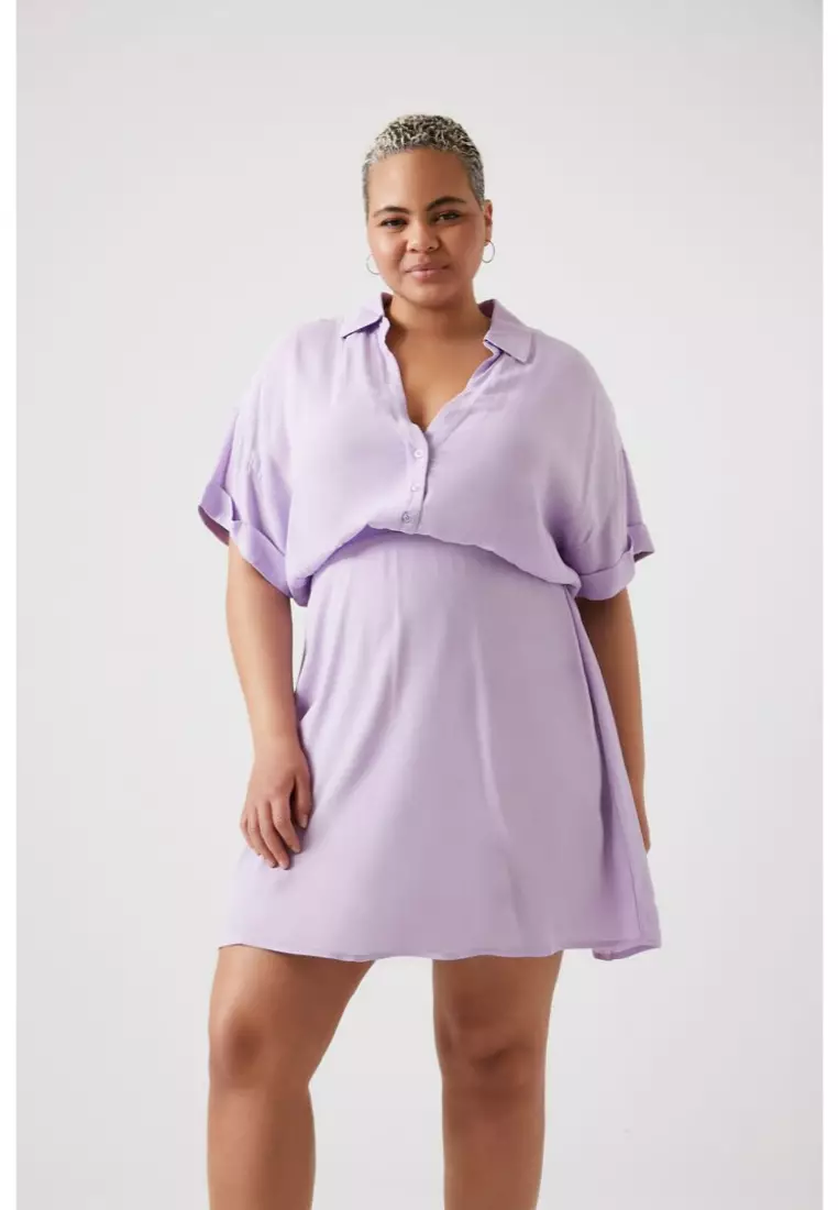 Buy FOREVER 21 Plus Size Mini Shirt Dress 2023 Online ZALORA
