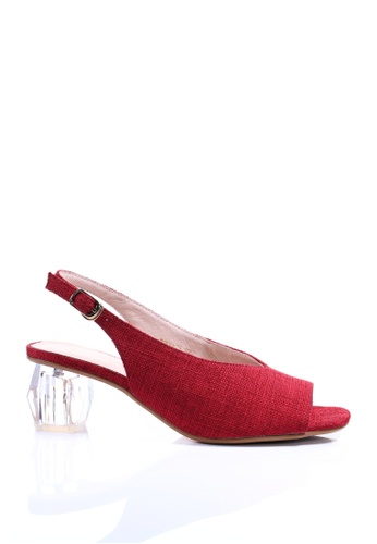 PRODUIT PARFAIT red Crystal heel open toe sandal 816A8SH2765298GS_1