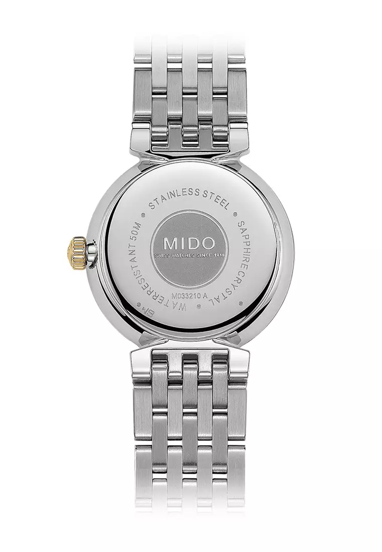 Mido Dorada M033.210.22.031.00 Female Analog Swiss Watches Sapphire Glass - Stainless Steel