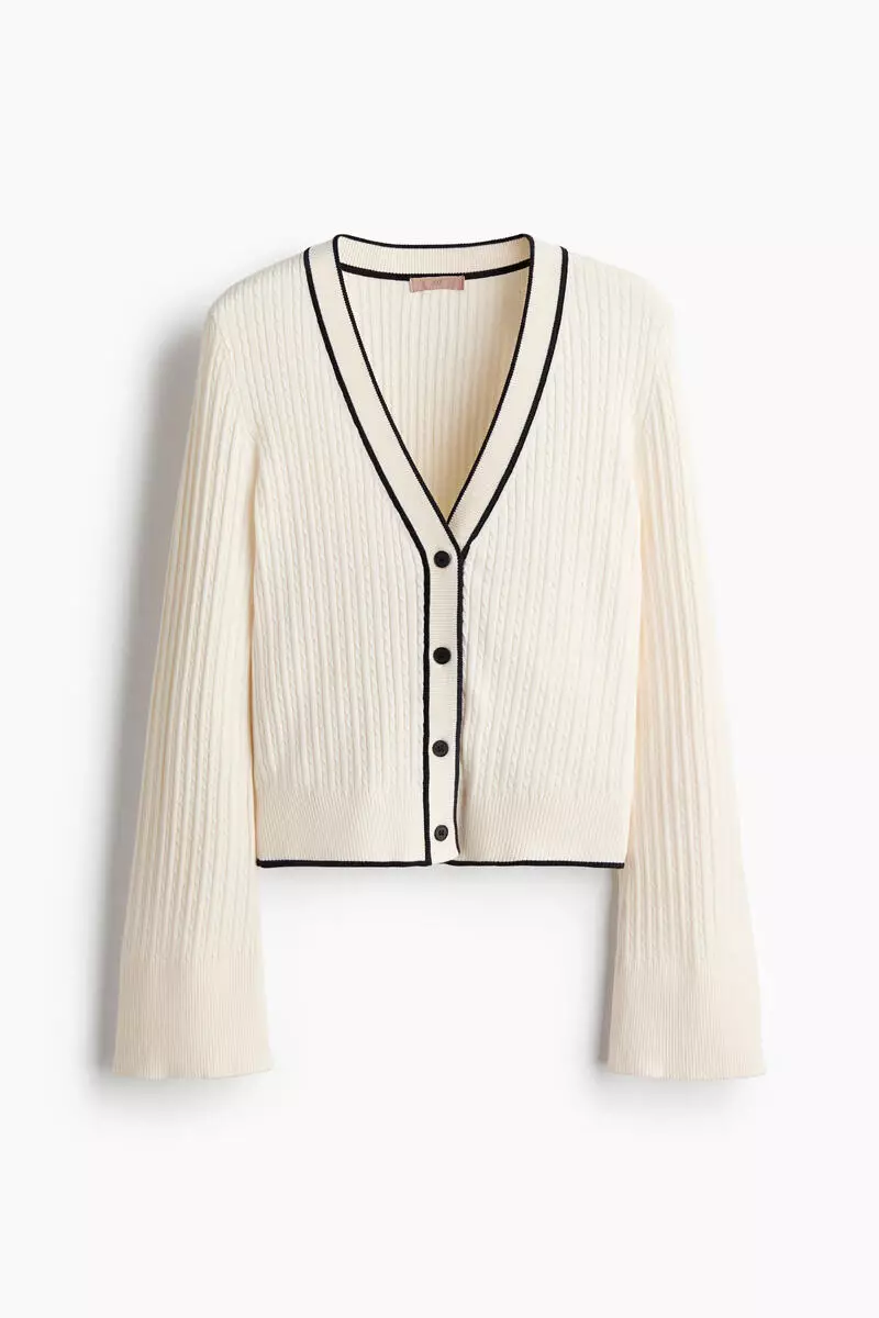Cable-knit cardigan