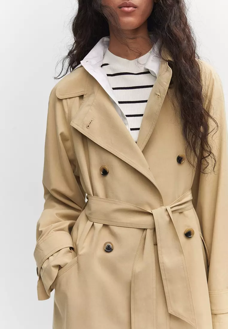 Buy Mango Fluid Tencel Trench Coat 2024 Online ZALORA Singapore