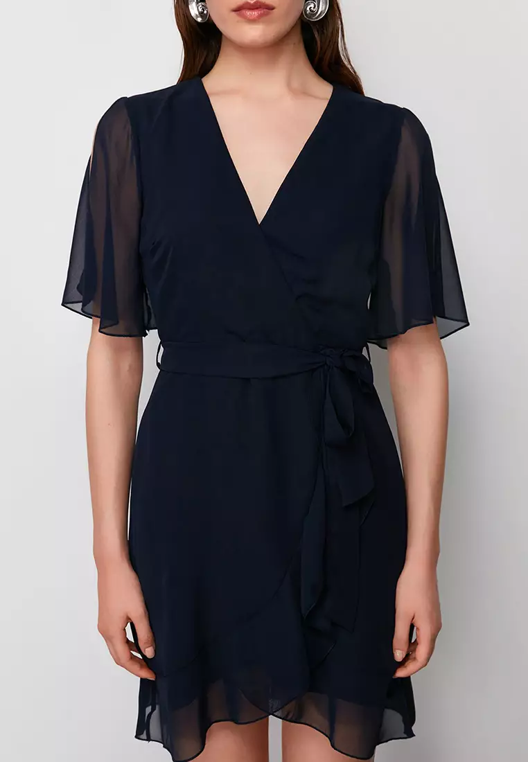 Ruffled Trim Dress