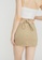 Love, Ara brown Brynleigh Khaki Back Zipper Mini Skirt with Waist Tie 86088AAE667117GS_3