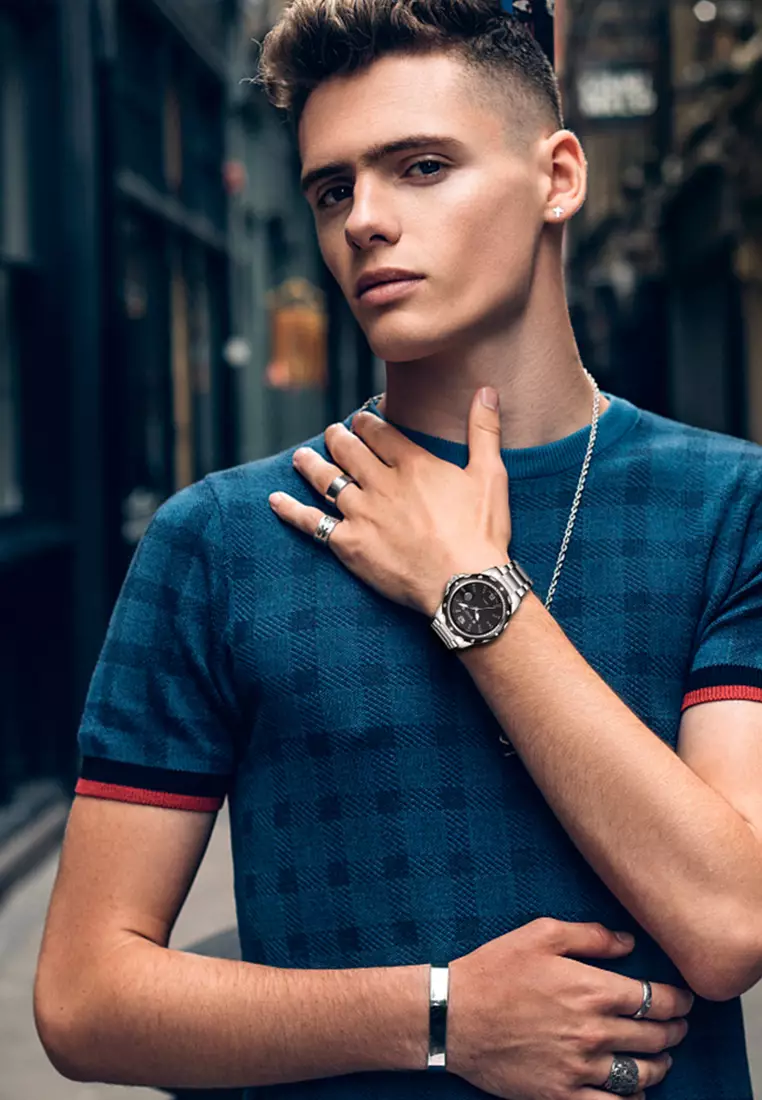 jam tangan pria Biden bisnis fashion sport stainless steel waterproof