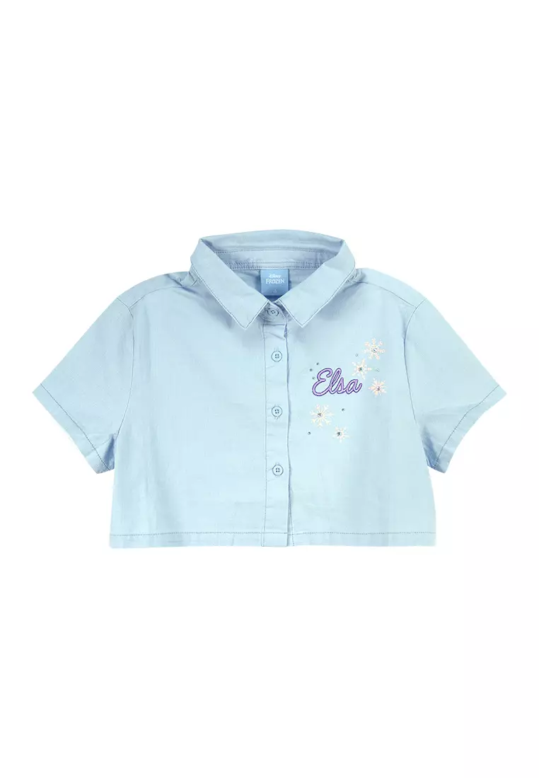 Buy Disney Girls Frozen Elsa Button Down Shirt 2023 Online ZALORA Philippines