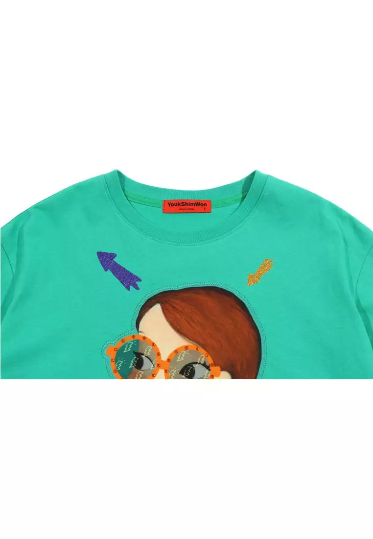 Colorful T-Shirt F Green Ria