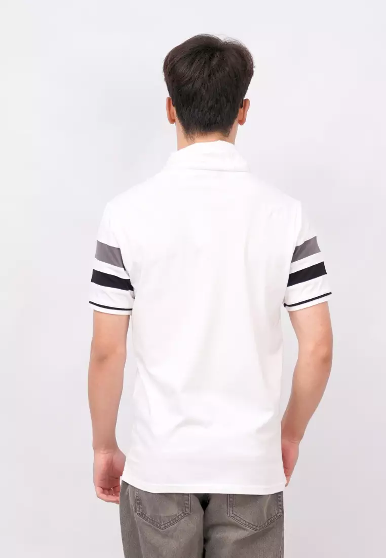 Ryusei Kaos Pria Turtleneck Nandito Kou CMB White