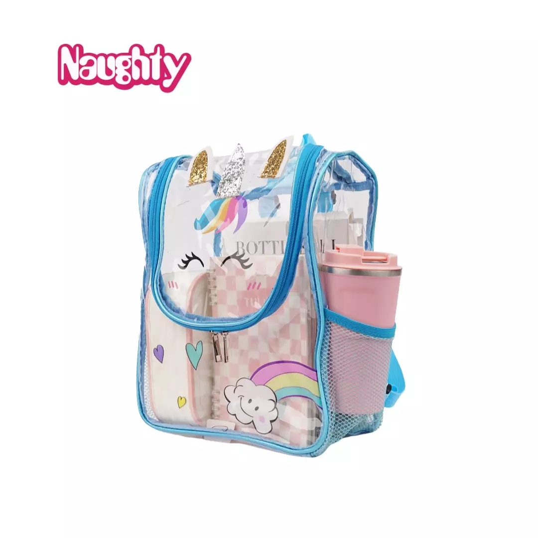 Tas Ransel Anak Perempuan Sekolah Transparan Backpack Unicorn BBP231101726 Naughty Accessories