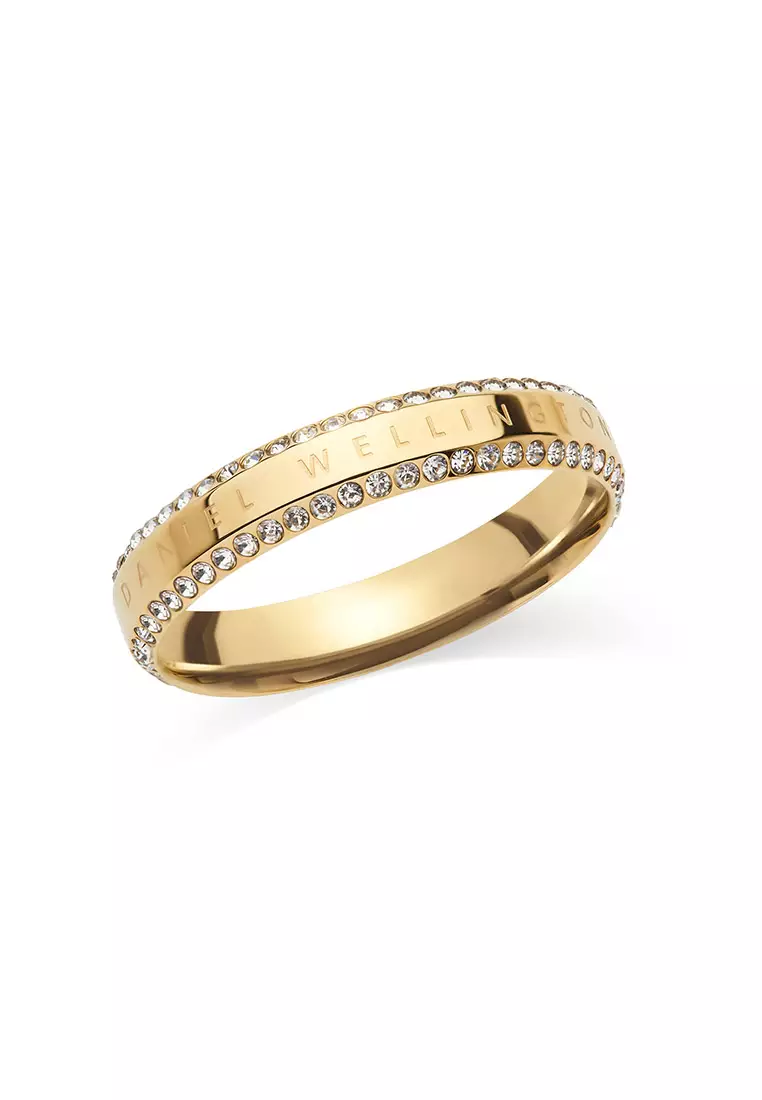 Classic Aura Ring Duo Gold Unisex Ring for women and men stainless steel crystal Ring DW Official Authentic Original